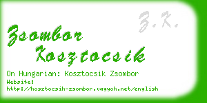 zsombor kosztocsik business card